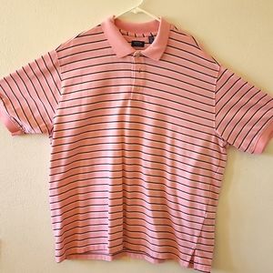 Arrow men's polo shirt  pink, white and blue 2xl, 2tg, 2xg